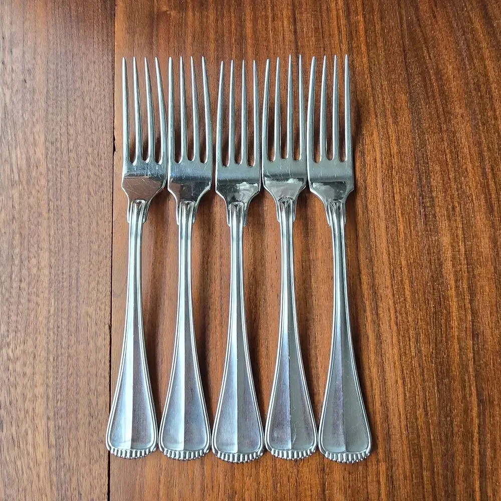 Towle Hamilton Dinner Forks Stainless Steel Germany 18/8 Satin Handle Set of 5